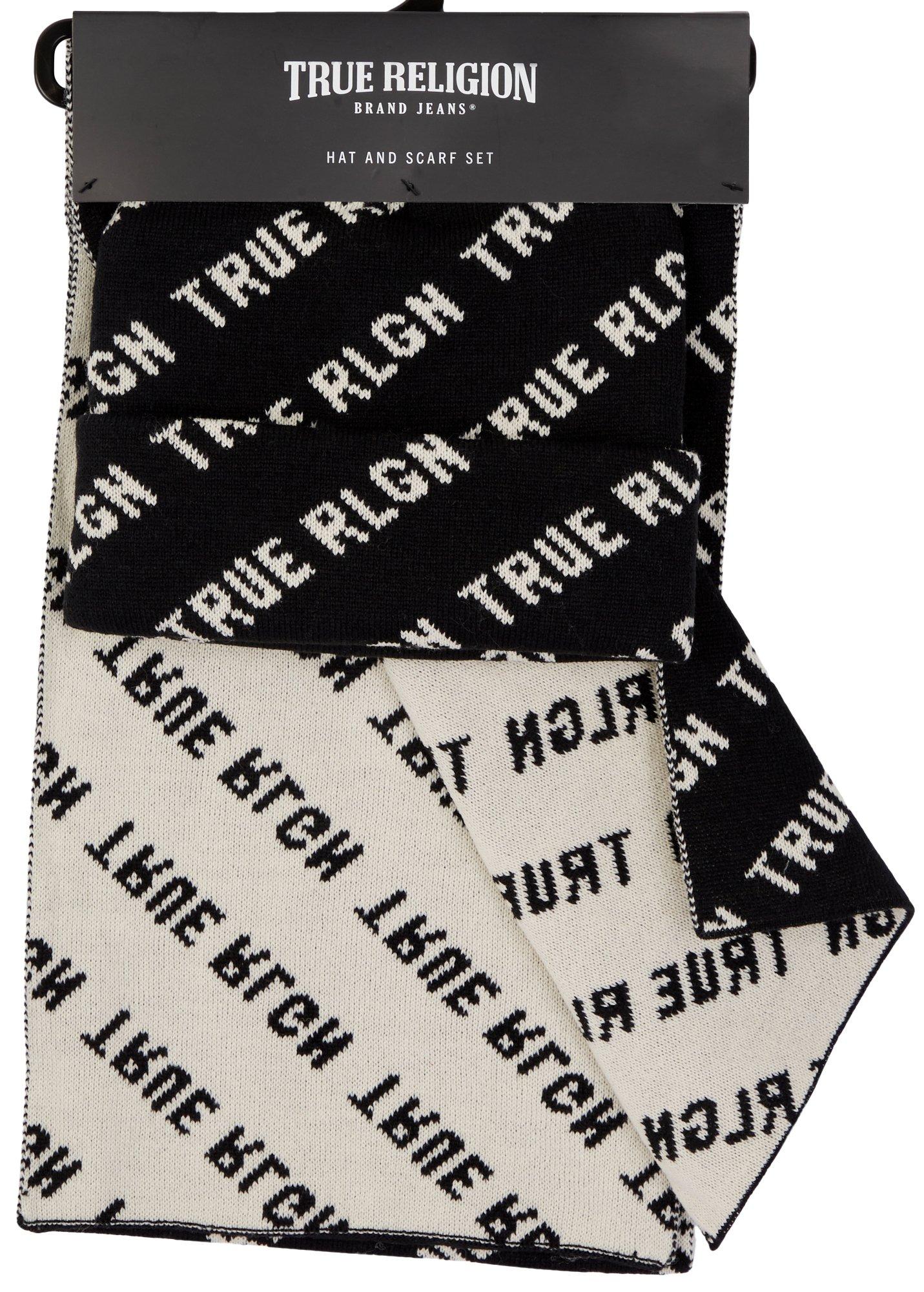 true religion hat and scarf sets