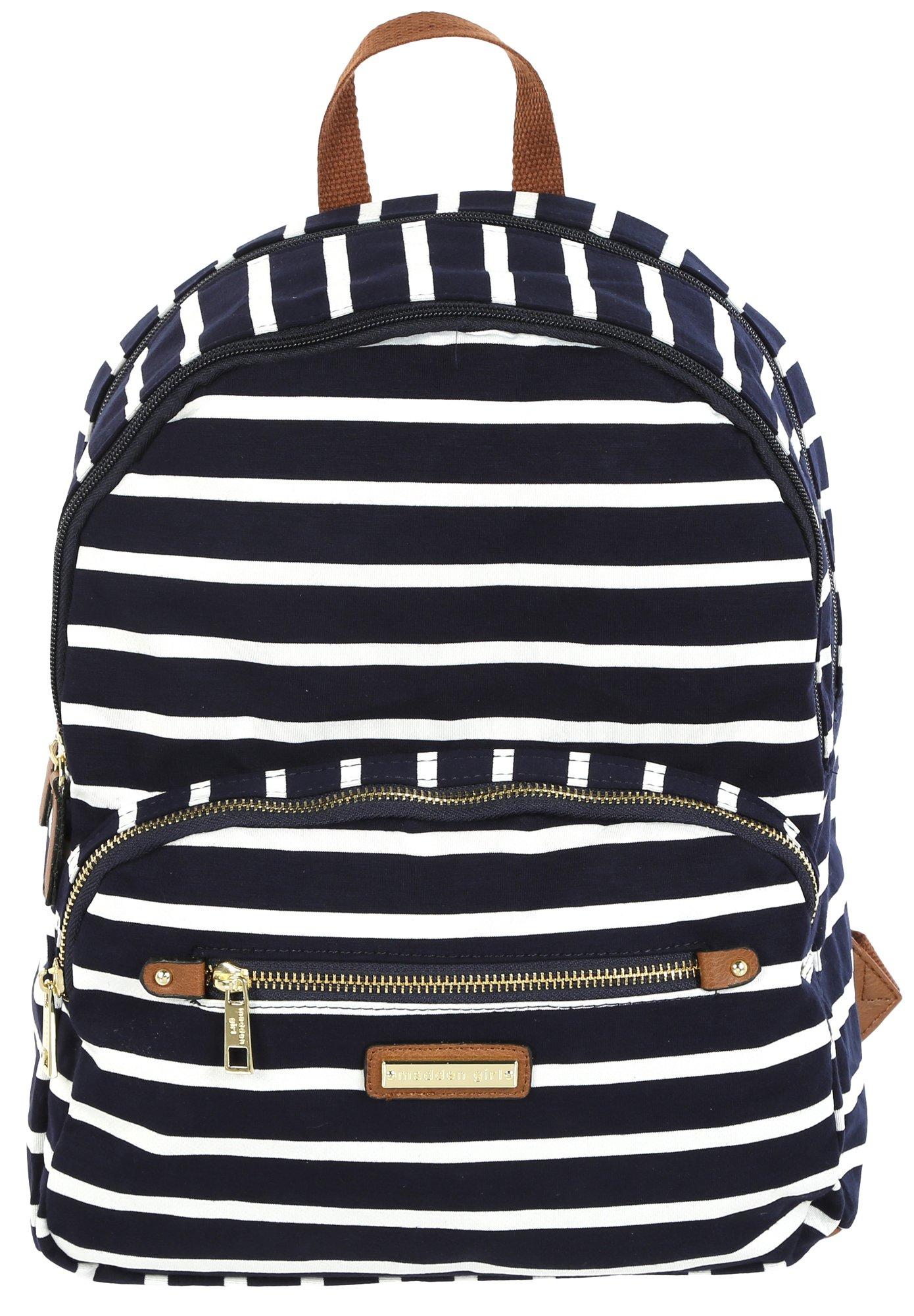 steve madden striped backpack