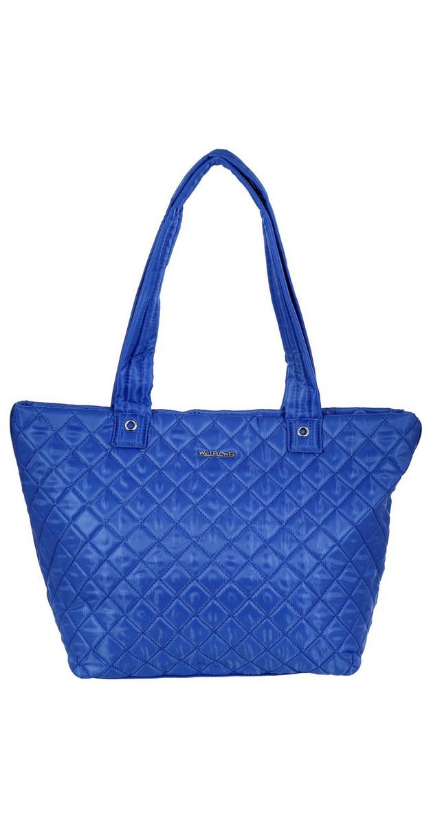 quilted nylon tote bag