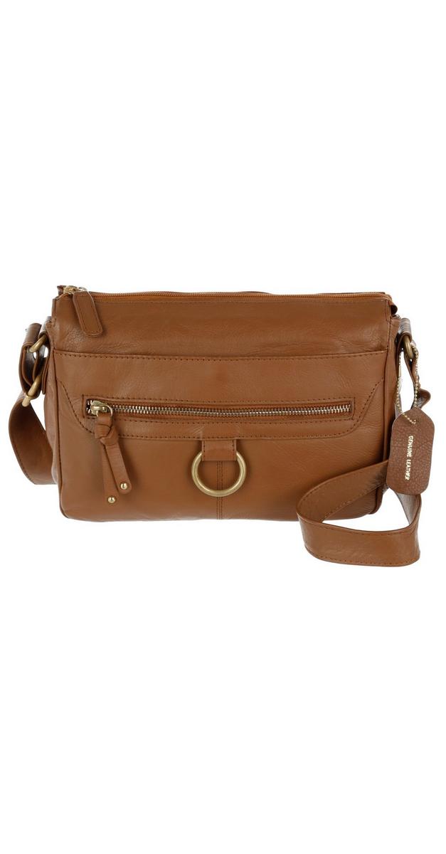 camel leather satchel