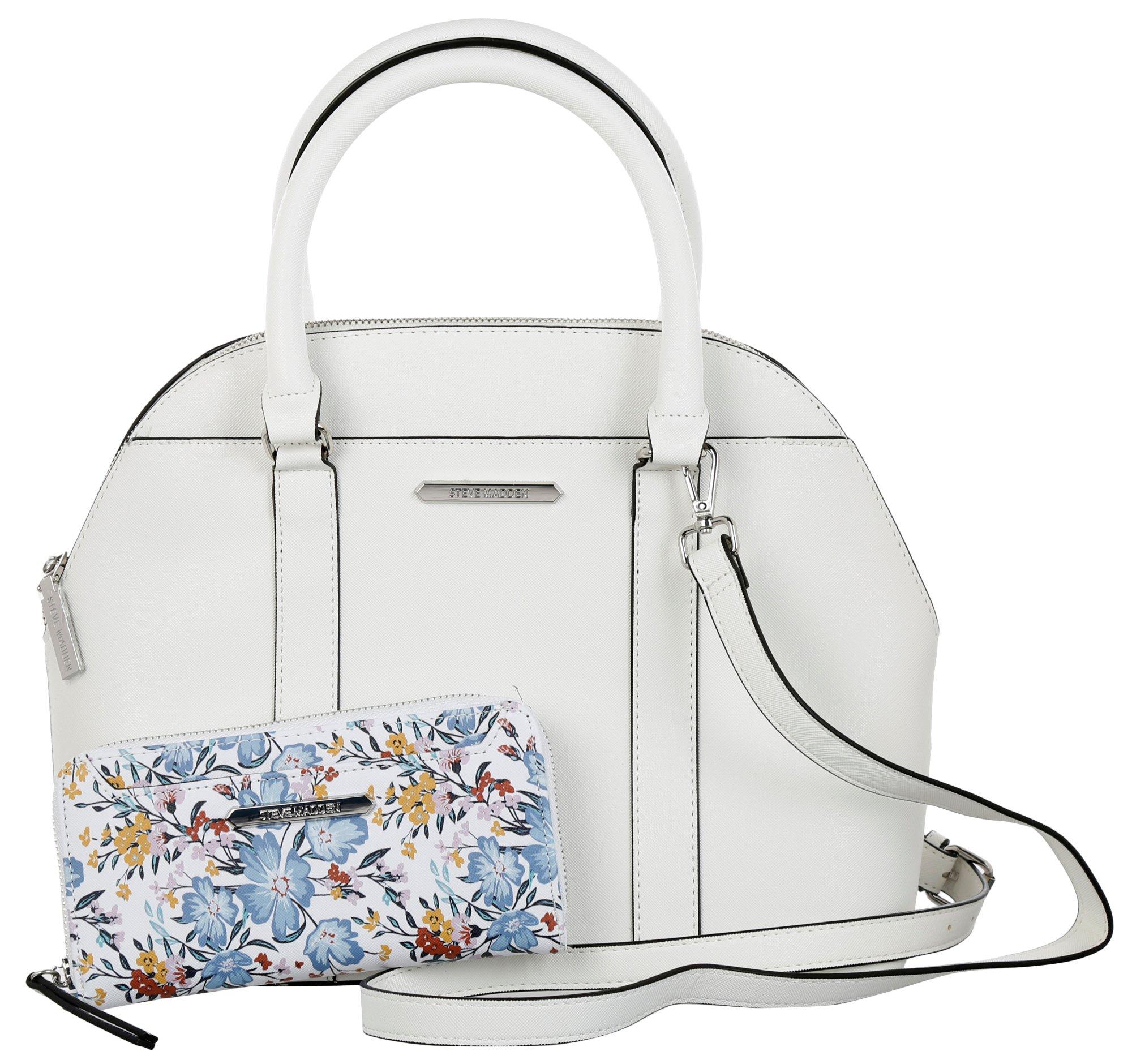 steve madden white purse