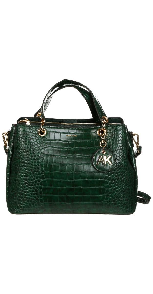 green croc shoulder bag