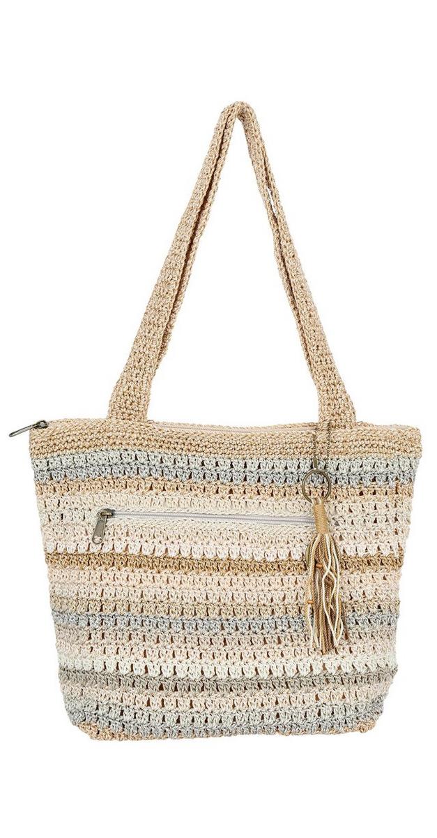 Rivera Crochet Tote Natural Burkes Outlet