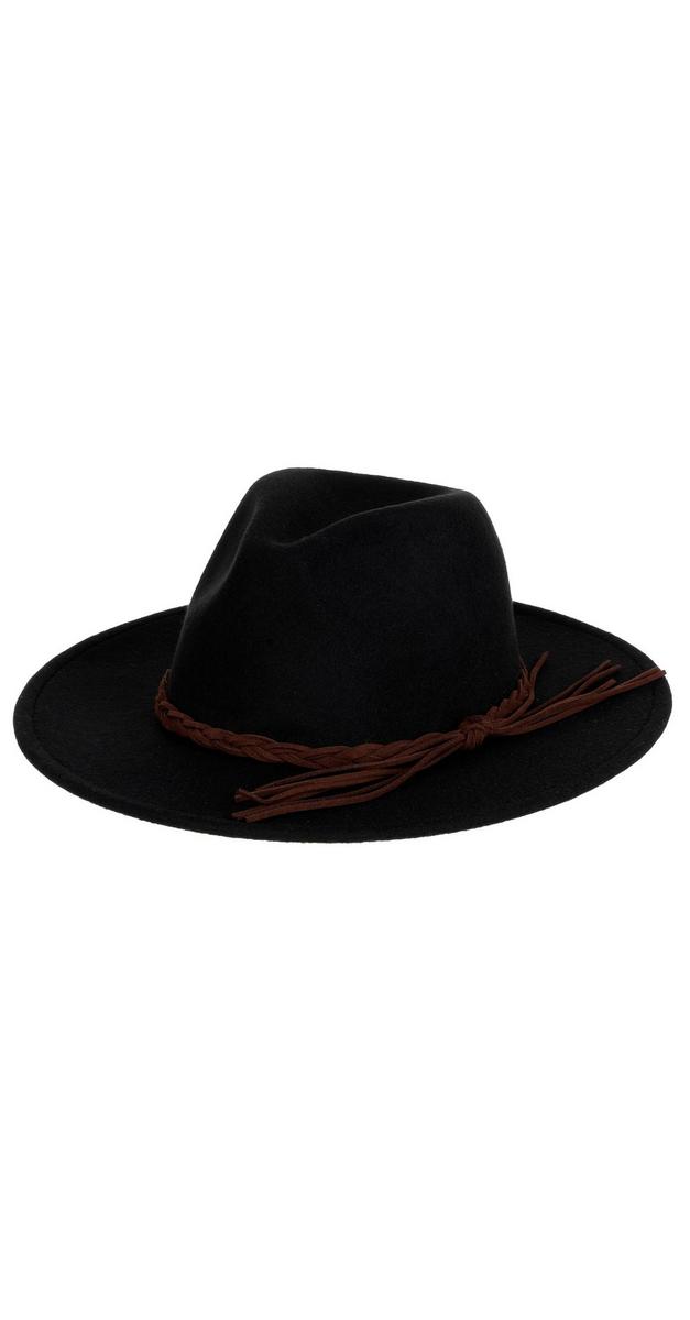 Women's Felt Fedora Hat - Black | Burkes Outlet