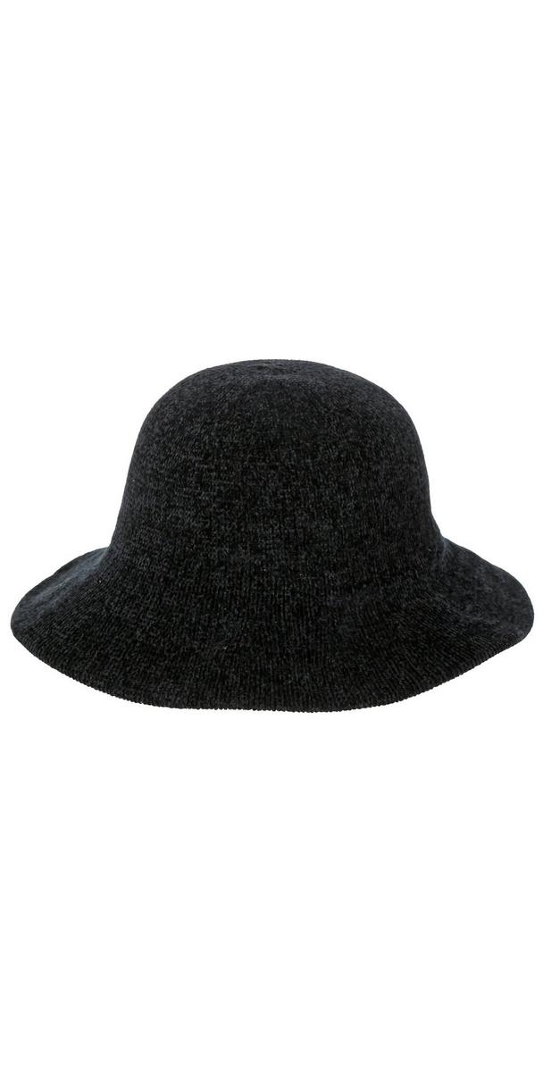 Chenille Cloche Hat - Black | Burkes Outlet