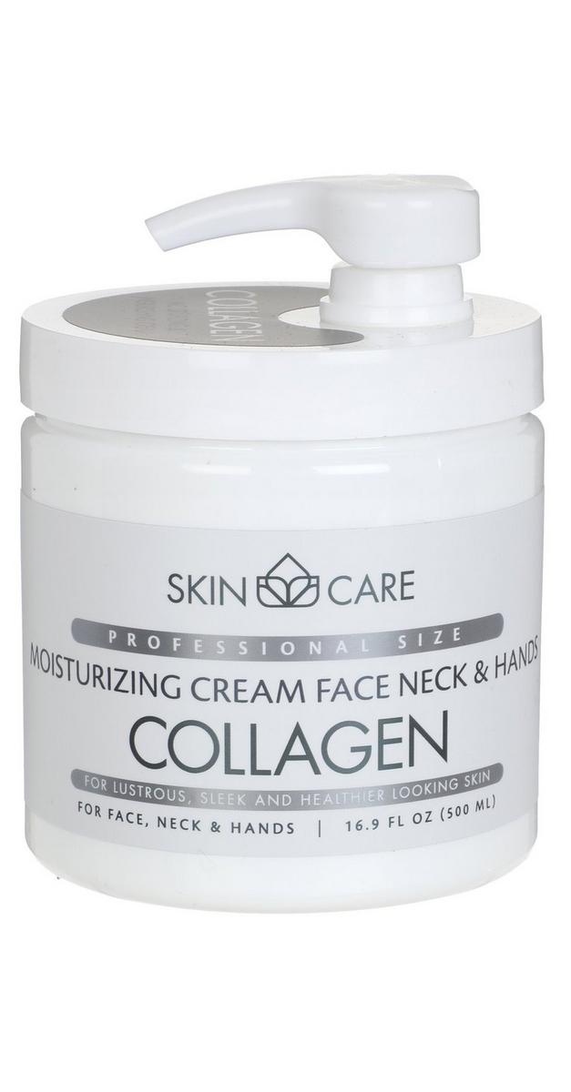 16.9 oz Collagen Moisturizing Face Neck & Hands Cream Burkes Outlet