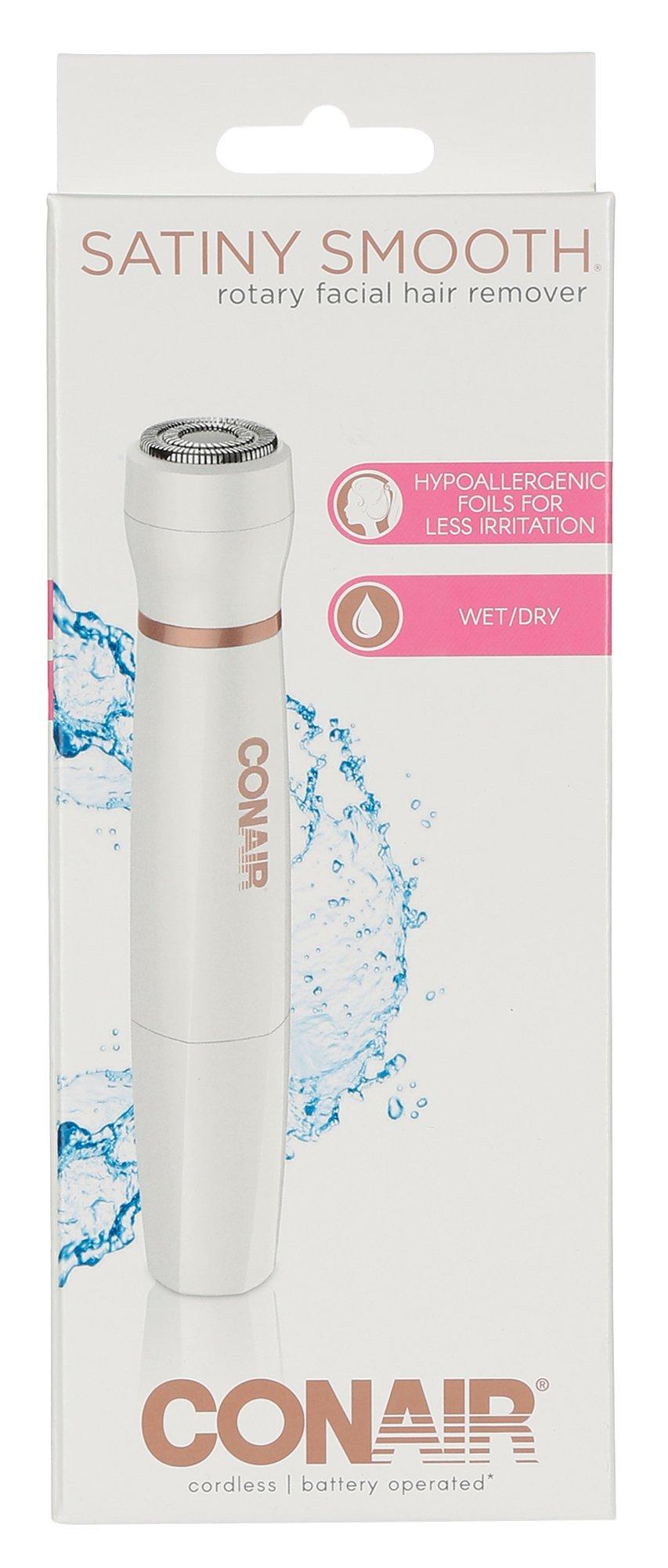 conair satiny smooth rotary facial hair remover