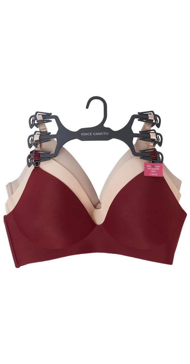 Women's 3 Pk Wire Free No Show Bras Multi Burkes Outlet