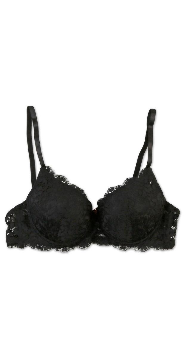 Women's Lace PushUp Bra Black Burkes Outlet