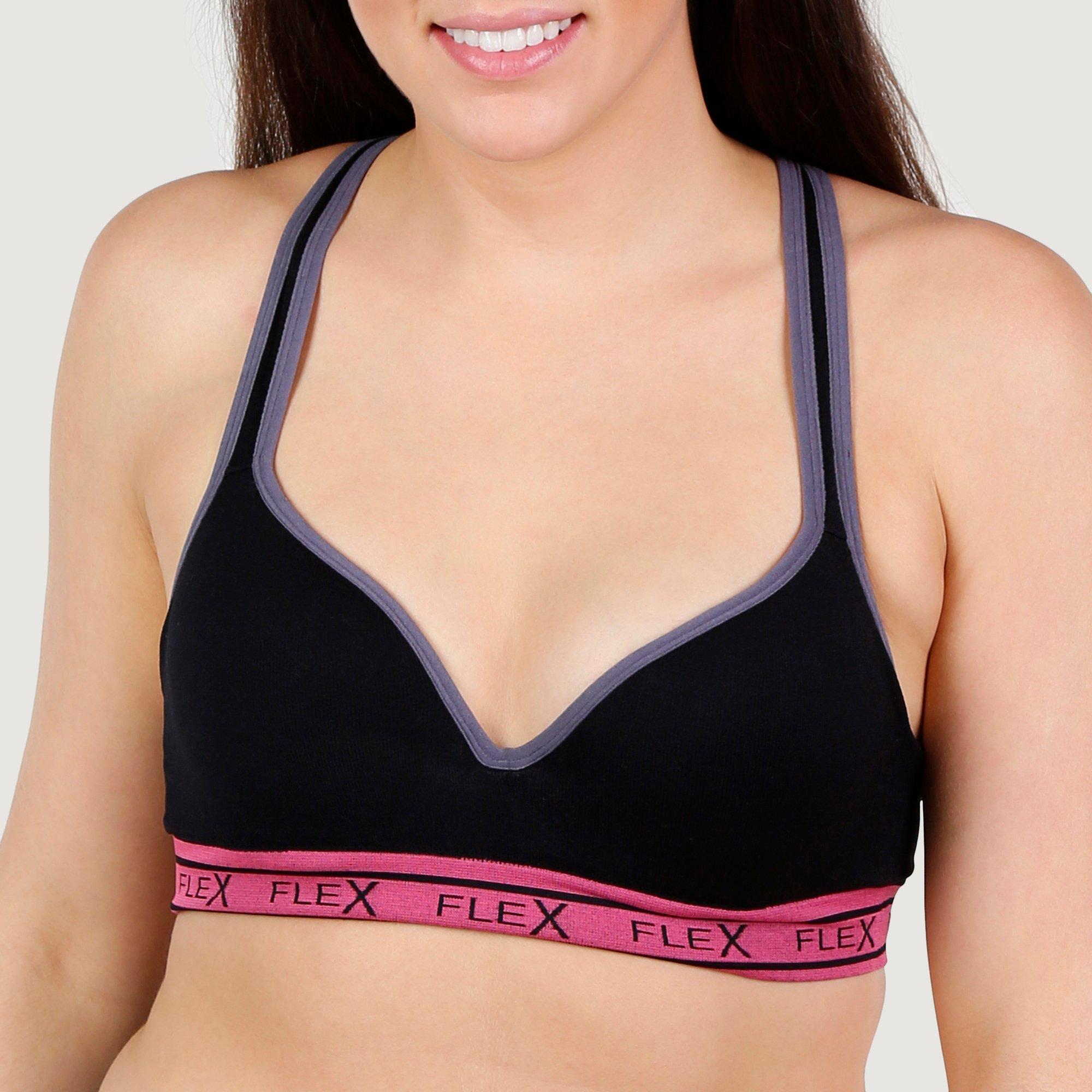 pink push up sports bra