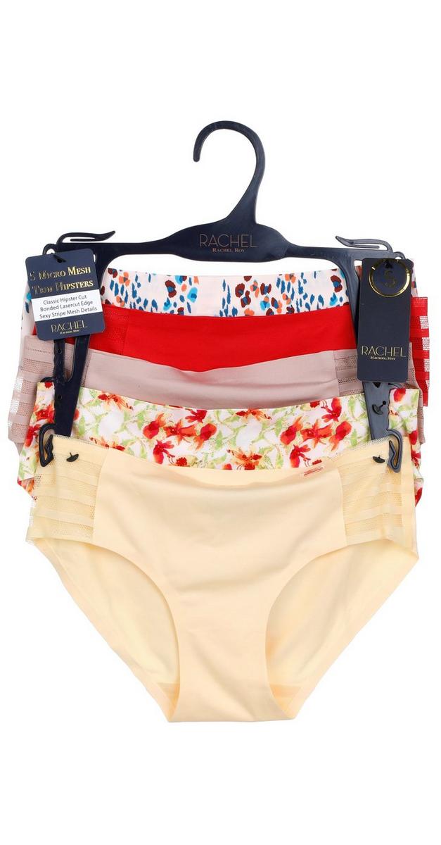Women's 5 Pk Micro Mesh Hipster Panty Set Multi Burkes Outlet
