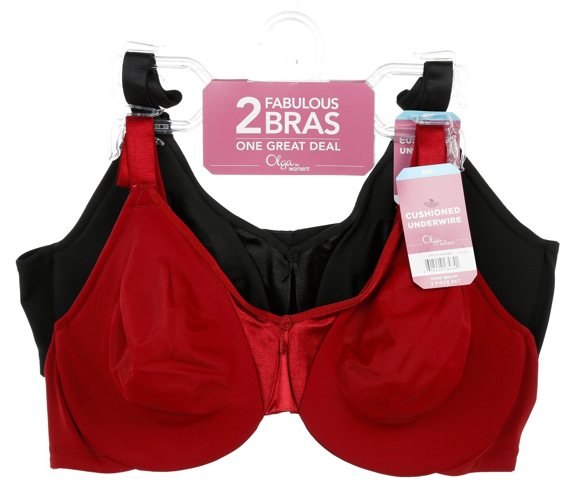 2 Pk Cushioned Underwire Bra Set 