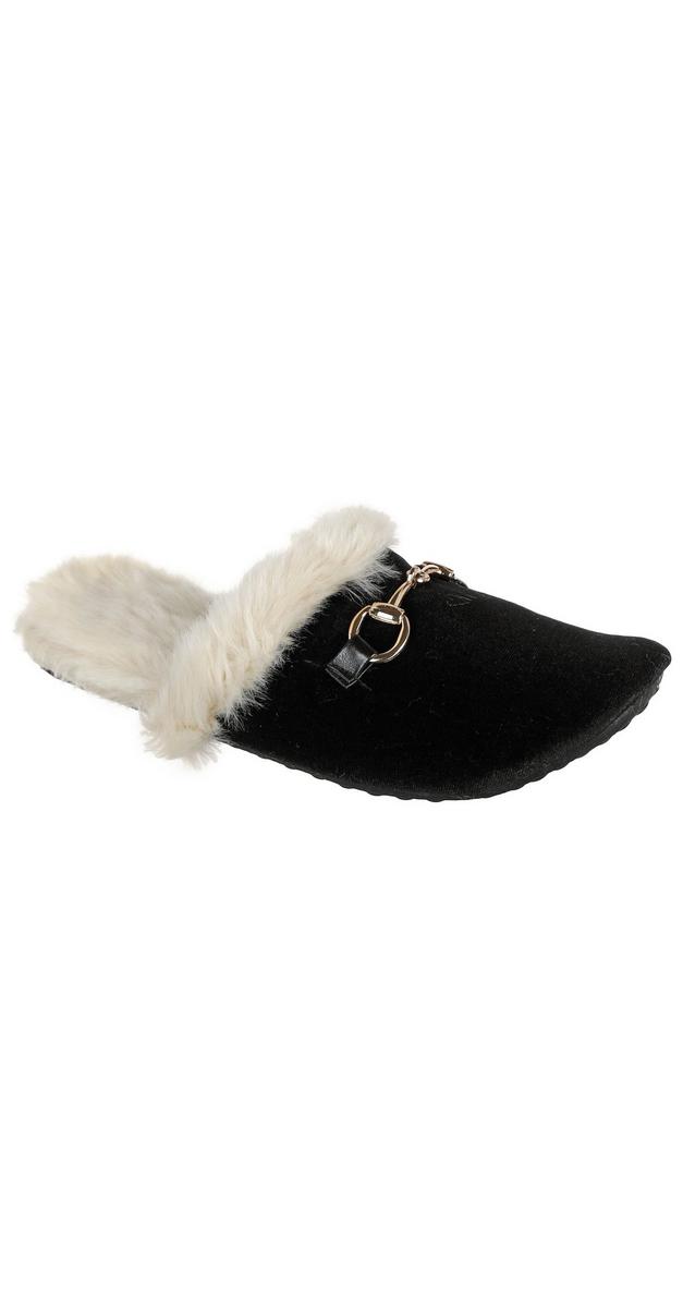 Faux Fur Slippers Black Burkes Outlet