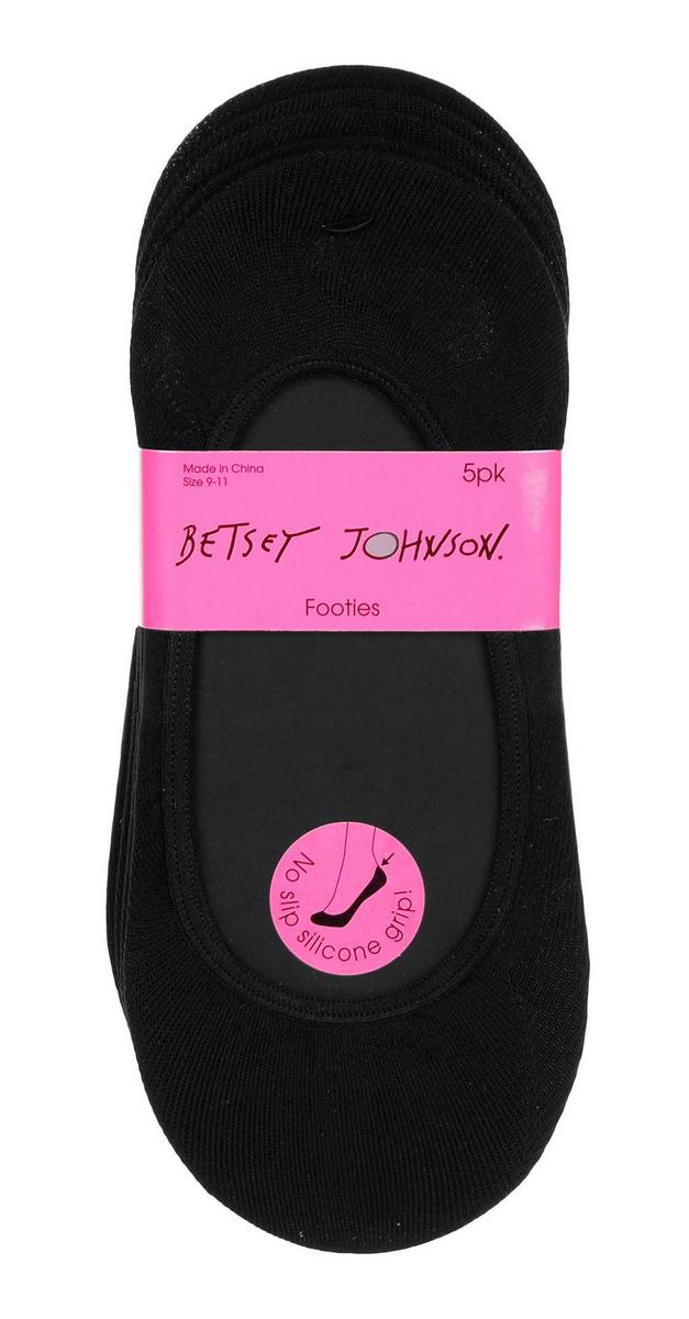 Women's 5 Pk Sock Liners Black Burkes Outlet