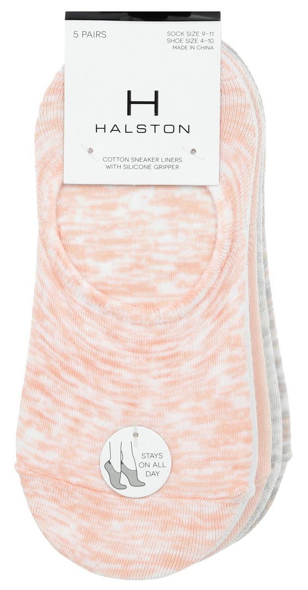 Women's 5 Pk Cotton Foot Liners - Multi | Burkes Outlet