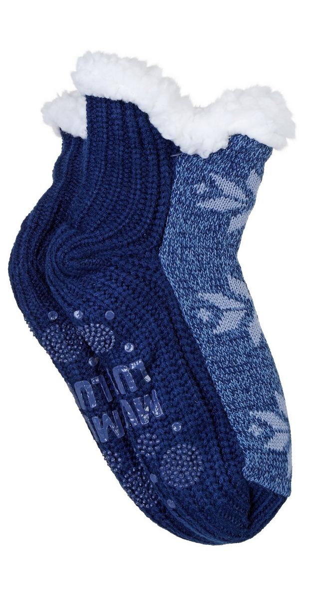 Women's Aloe Infused Slipper Socks - Blue | Burkes Outlet