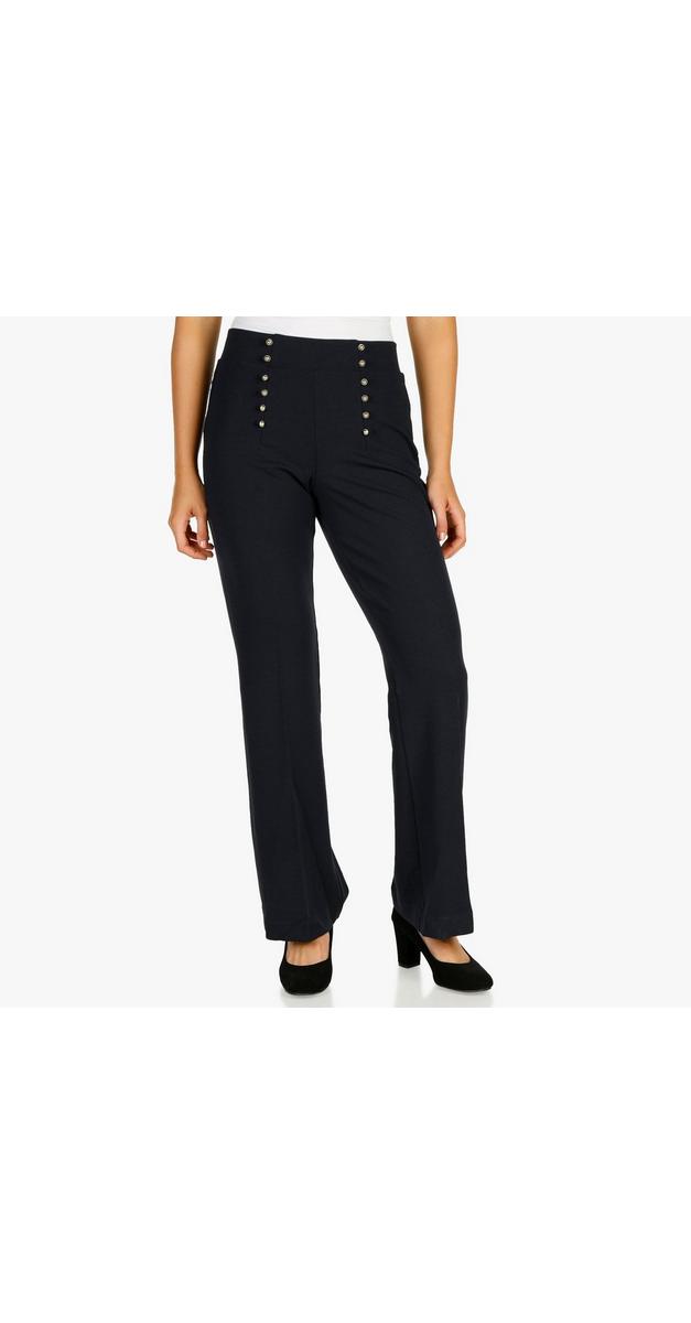 navy crepe pants