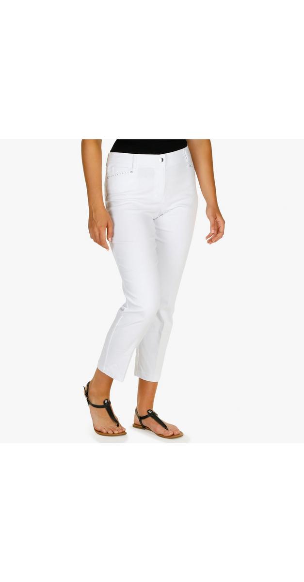 Women's Studded Ankle Pants - White | Burkes Outlet