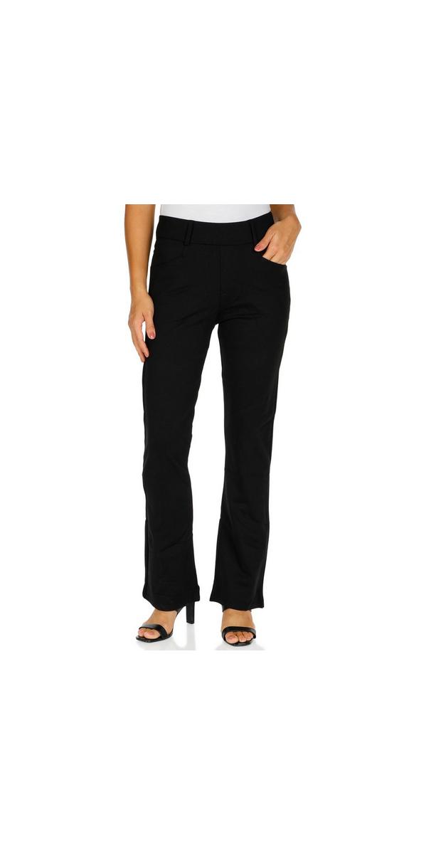 Women's Scuba Pull-On Boot Cut Pants - Black | Burkes Outlet