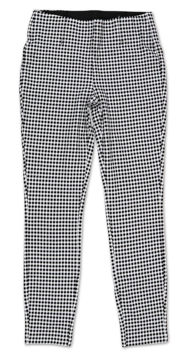 Women's Plaid Checkered High Waisted Ankle Pants - Black/White | Burkes ...