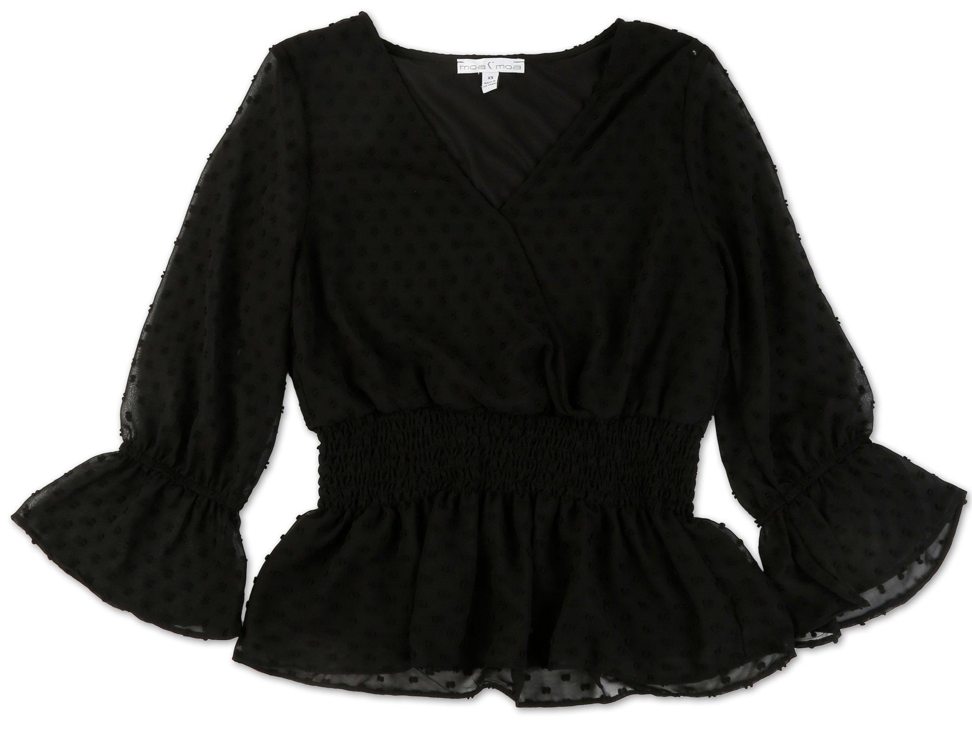 peplum blouse black