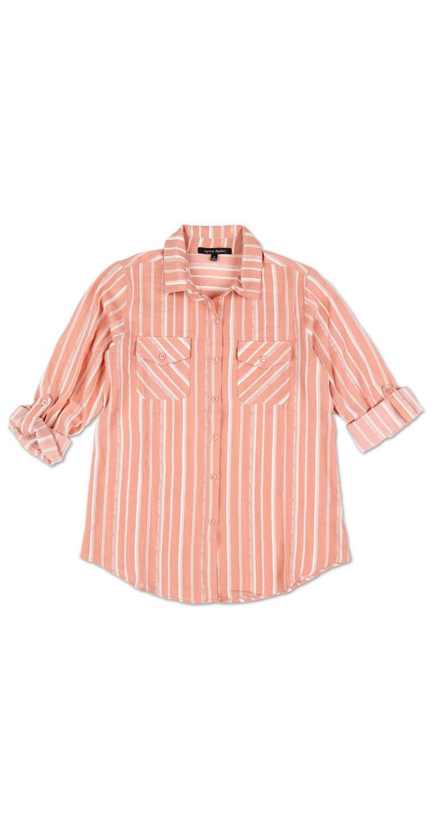 striped button down shirt women