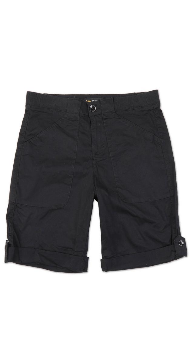 Women's Relaxed Solid Bermuda Shorts - Black | Burkes Outlet