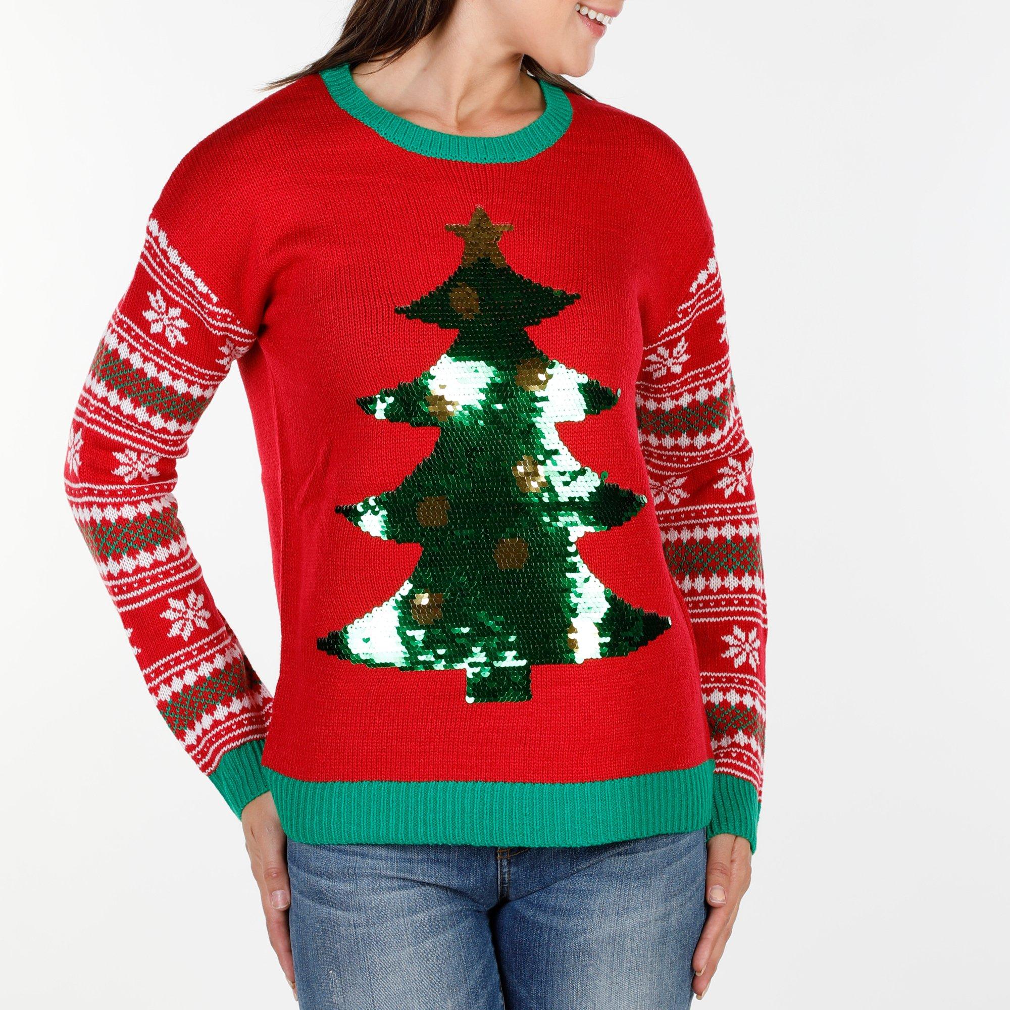 flip sequin christmas sweater