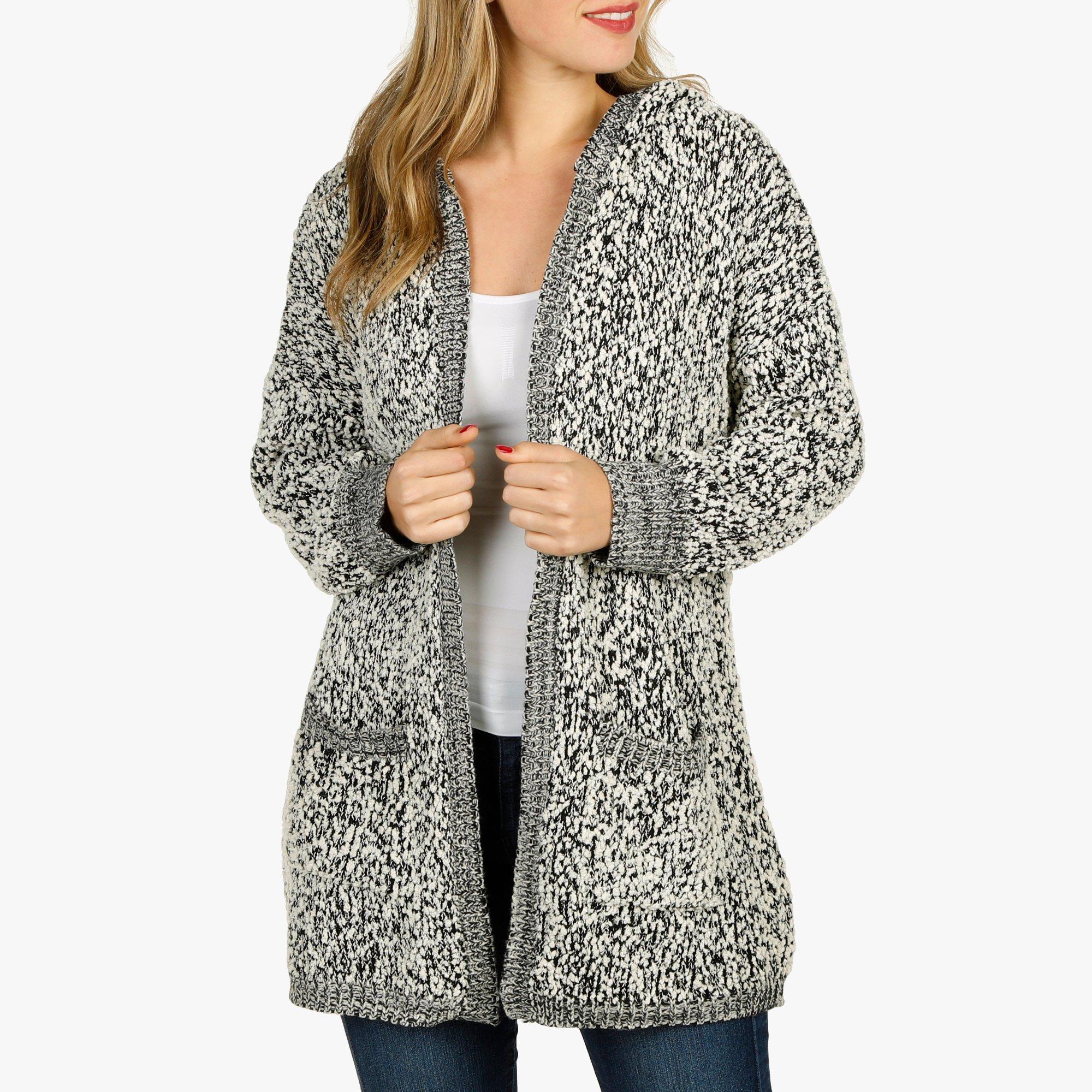 popcorn cardigan black
