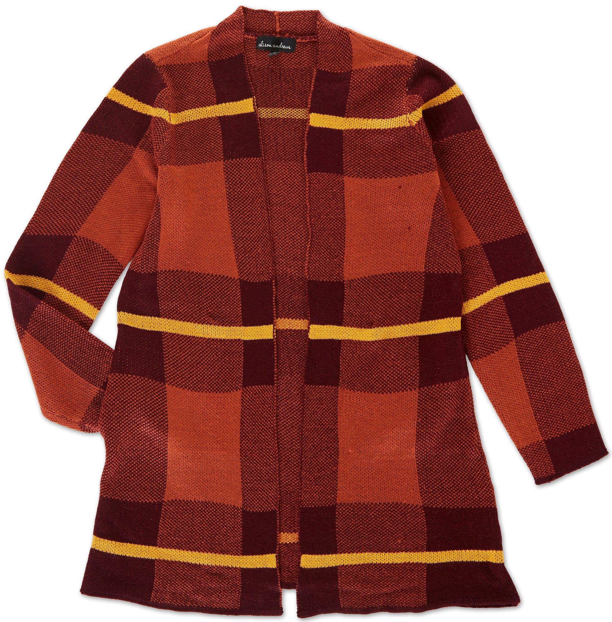 women's plaid cardigans
