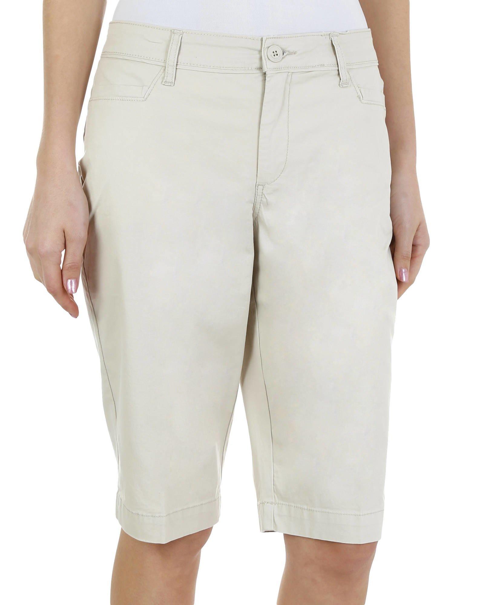 Women's Ivette Bermuda Shorts Khaki Burkes Outlet