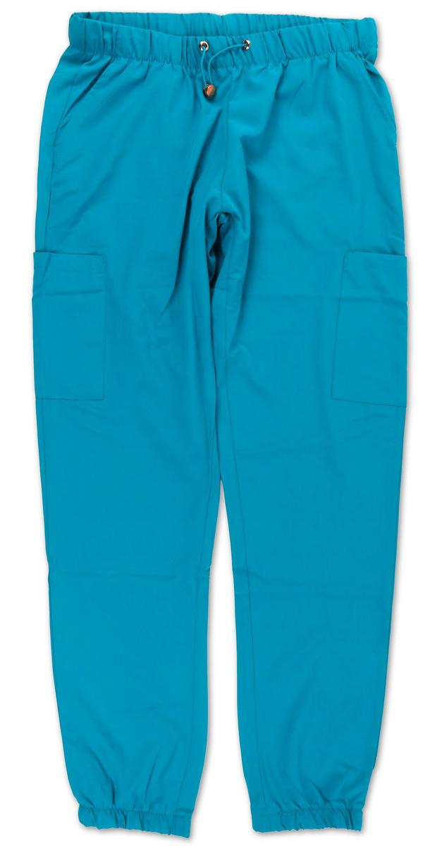 teal scrub jogger pants