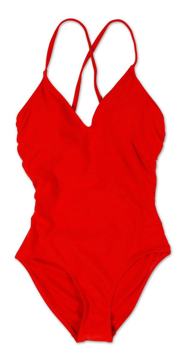 Juniors One-Piece Back Out Swimsuit - Red | Burkes Outlet