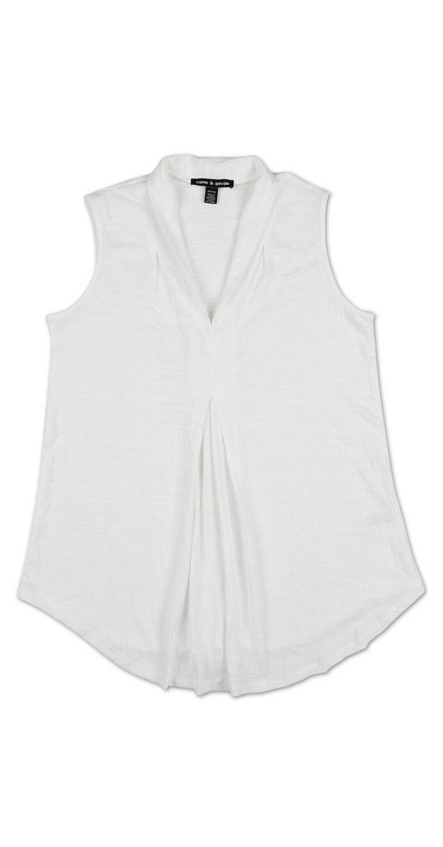 cream pleated jersey