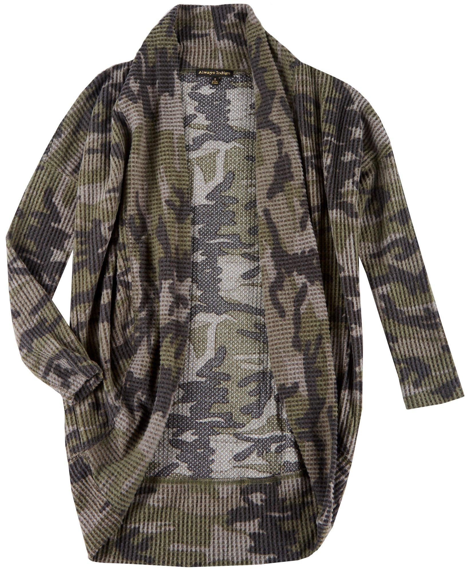womens camo cardigan