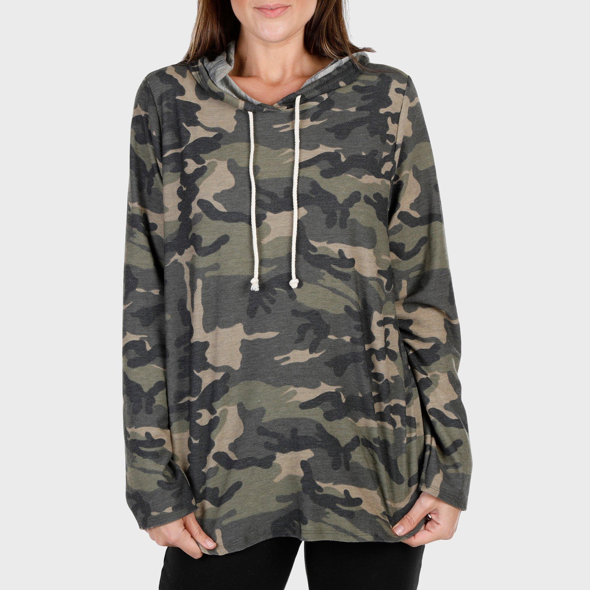 womens gray camo sweatshirt