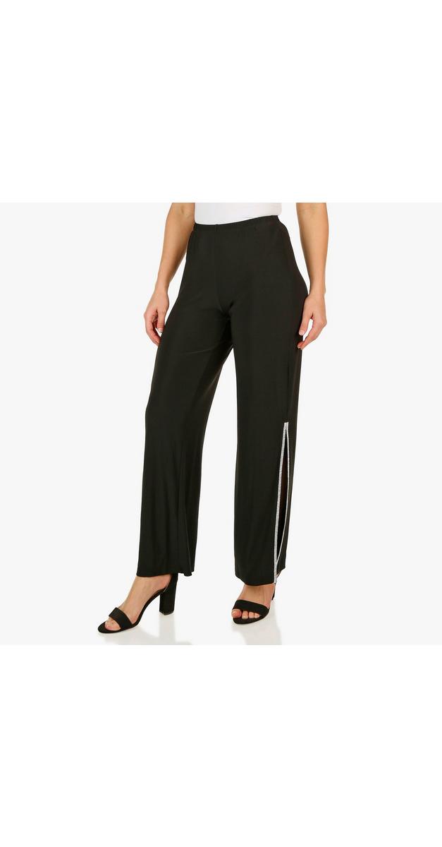 black side split pants