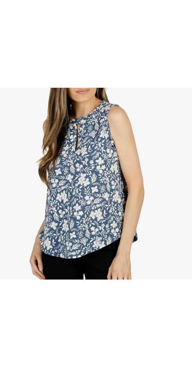 chambray sleeveless top