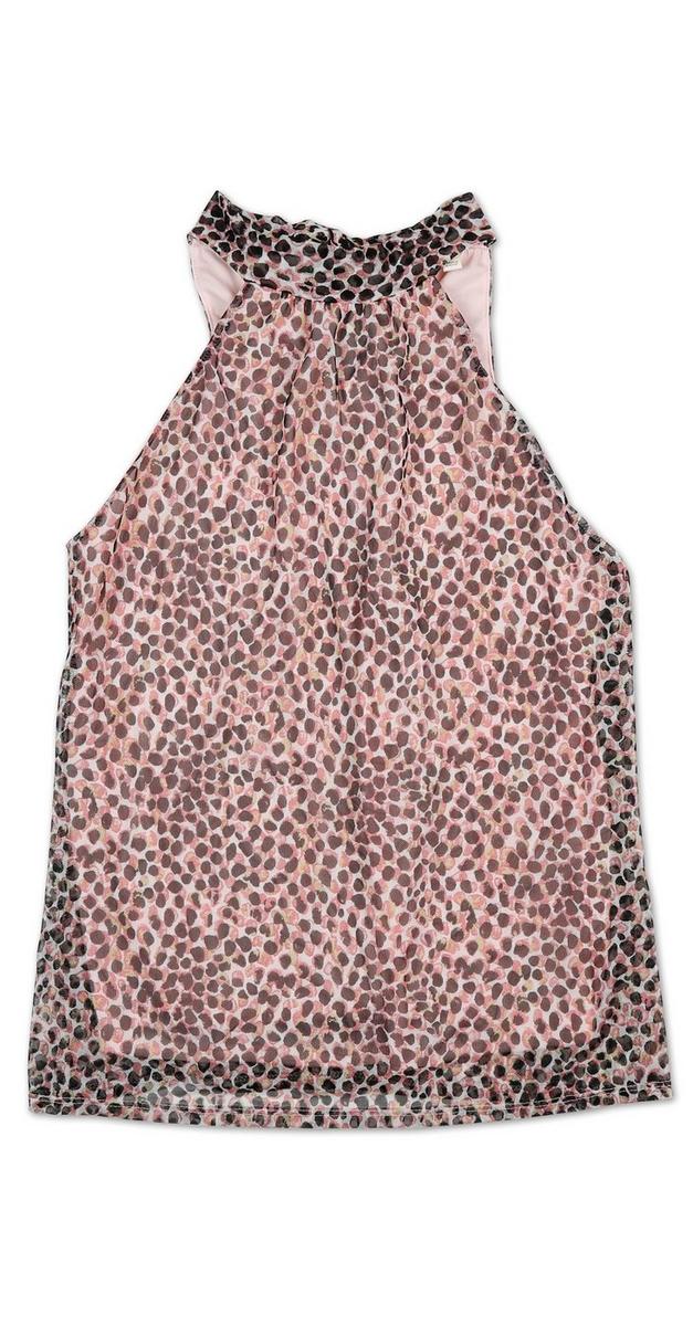 pink leopard print blouse uk