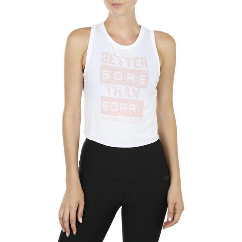 Women S Active Better Sore Graphic Crop Top White Burkes Outlet