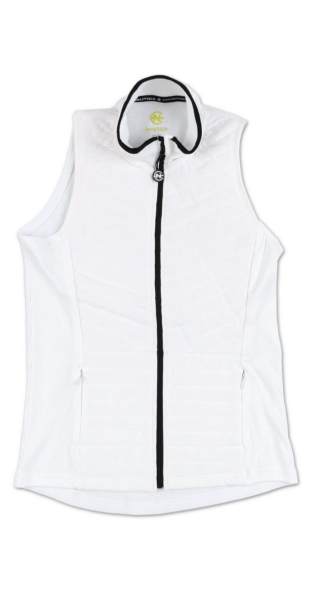 Women's Active Puffer Knit Vest White Burkes Outlet