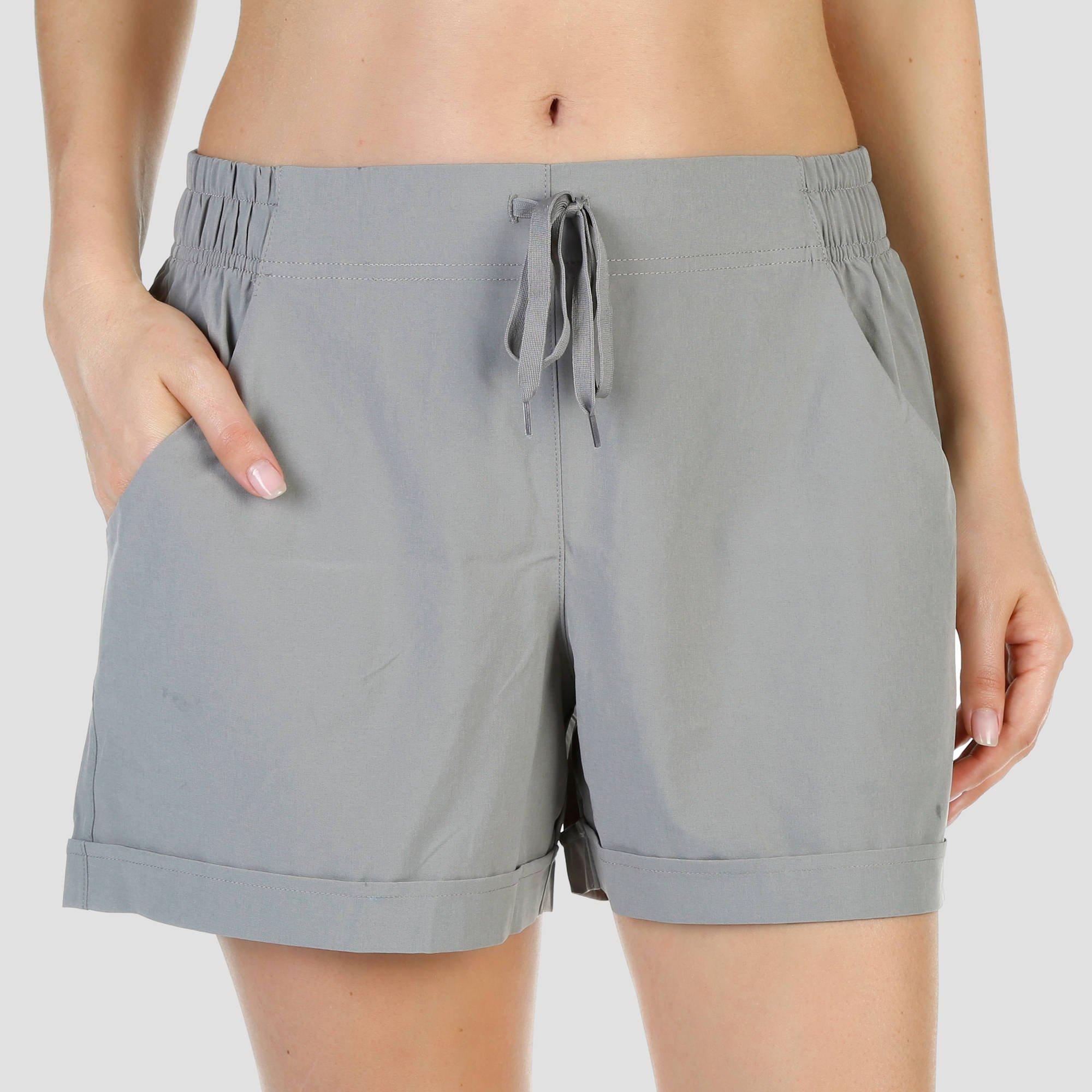 grey walking shorts