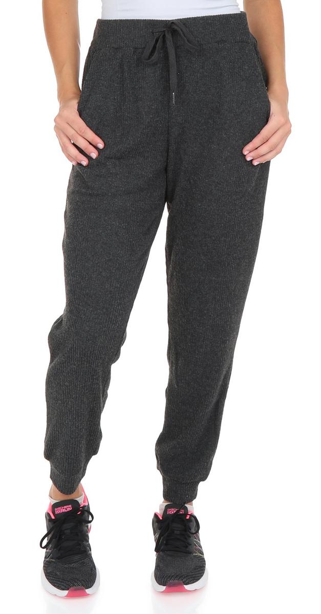 Women's Active Rib Knit Joggers Charcoal Burkes Outlet