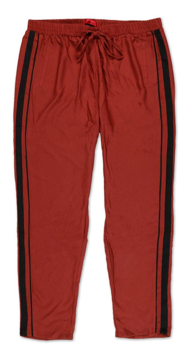 Juniors Plus Side Stripe Joggers - Rust | Burkes Outlet