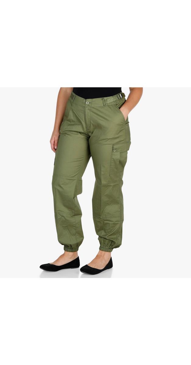 Junior Plus Cargo Jogger Pant - Olive Green | Burkes Outlet