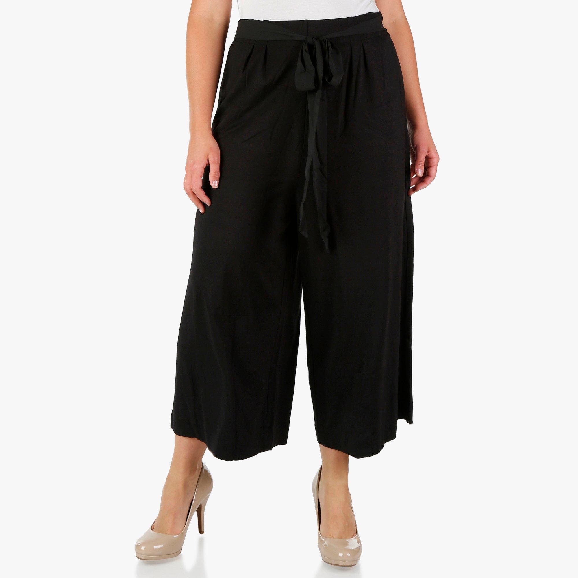 Women's Plus Gaucho Pants Black Burkes Outlet