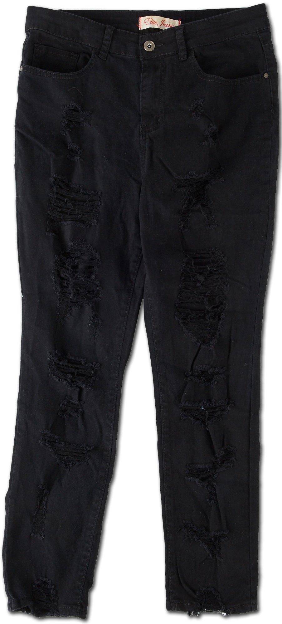 black distressed jeans juniors