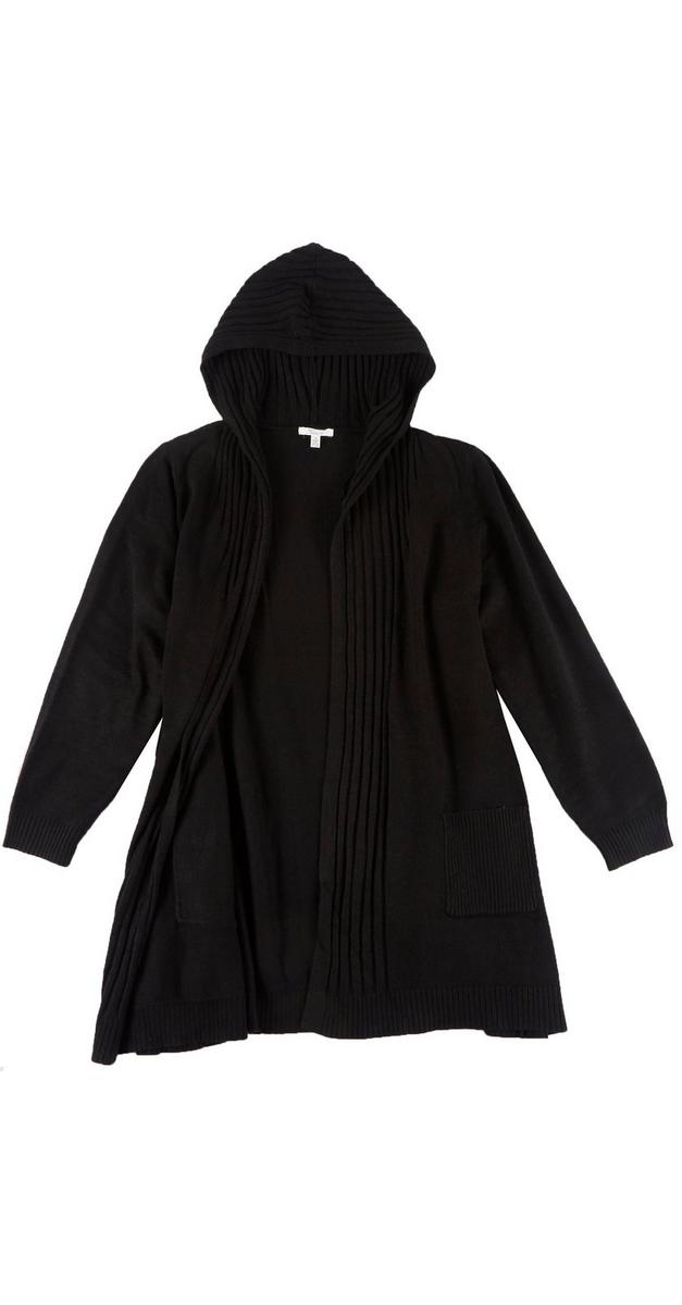 women's hooded duster cardigan