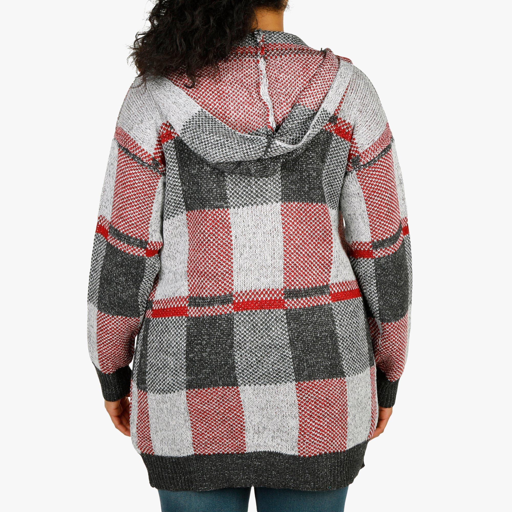 absolutely famous hooded plaid cardigan