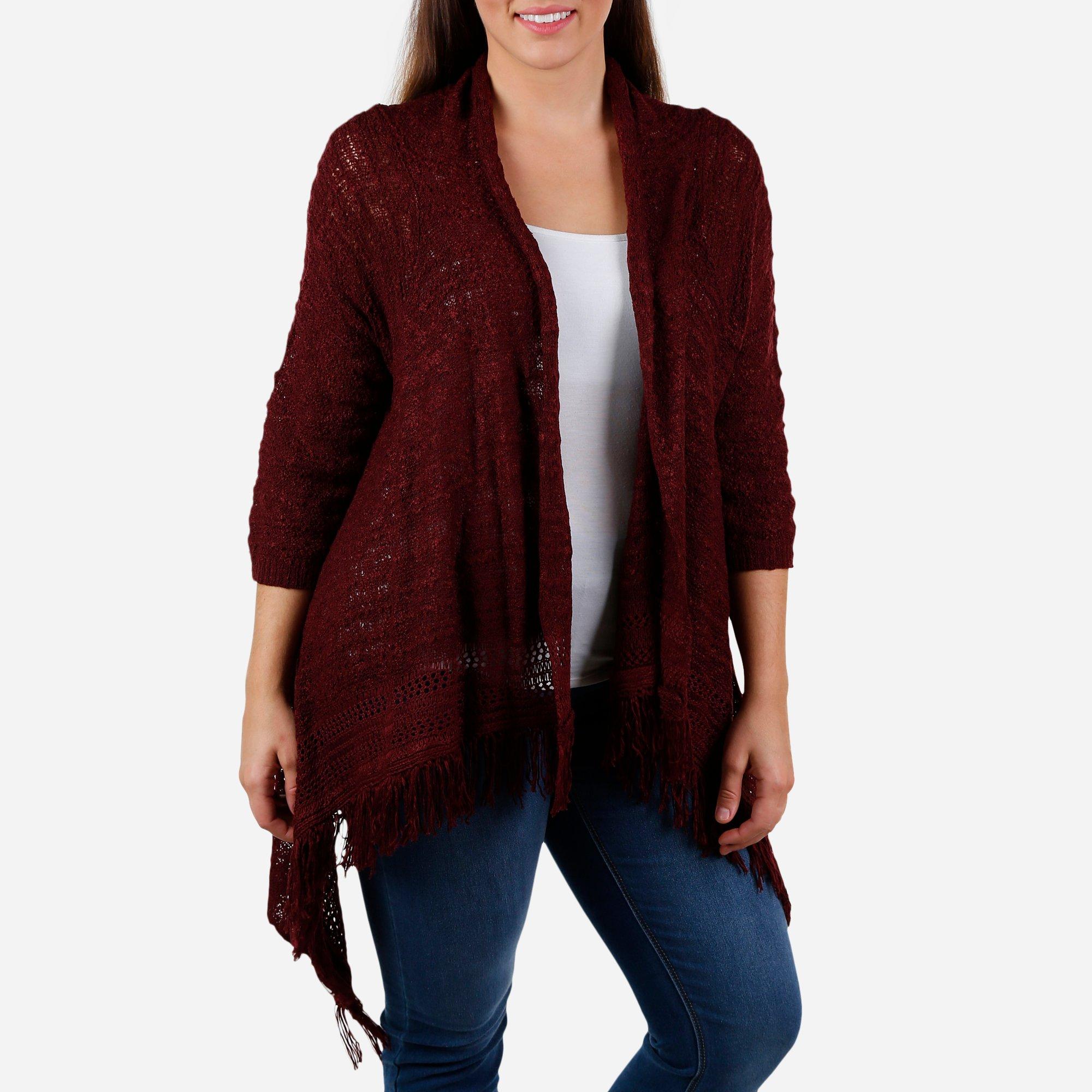 burgundy cardigan womens